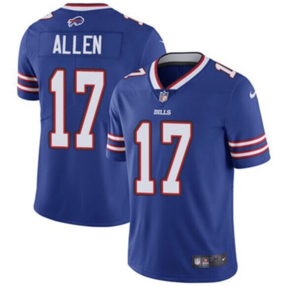 Mens Youths Womens 17 Josh Allen Royal Blue Stitched Vapor Jersey - Picture 1 of 1